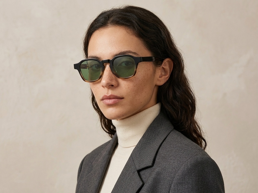 BS2503-0285_Tortoiseshell_Geometric_Plastic_Sunglasses-tryon_female