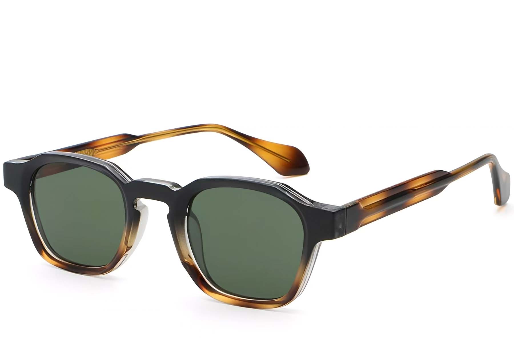 Geometric Tortoiseshell Plastic Sunglasses #BS2503-0285