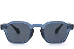 BS2503-0286_Blue_Geometric_Plastic_Sunglasses_front