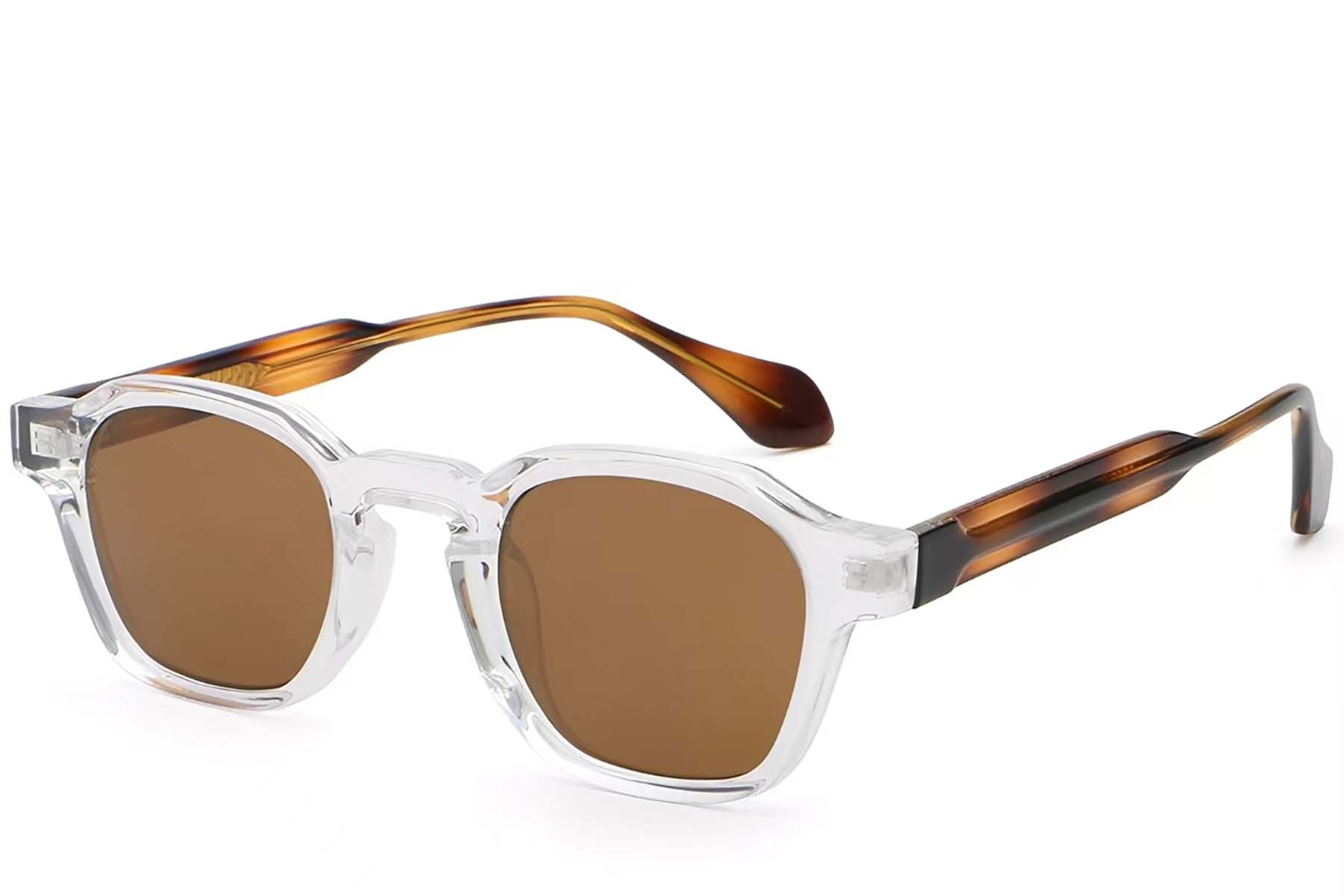 Geometric Transparent Plastic Sunglasses #BS2503-0289