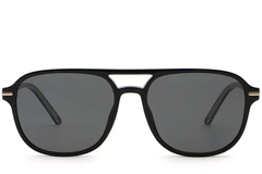 BS2503-0290_Black_Aviator_Plastic_Sunglasses_front