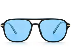 BS2503-0291_Black_Aviator_Plastic_Sunglasses_front