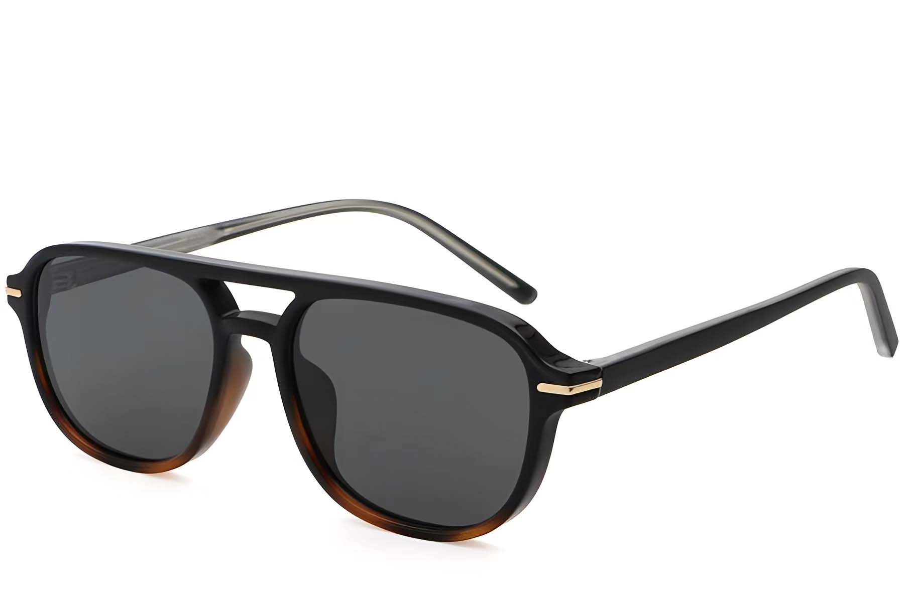Lunettes de soleil aviateur en plastique écaille de tortue #BS2503-0292