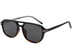Lunettes de soleil aviateur en plastique écaille de tortue #BS2503-0292