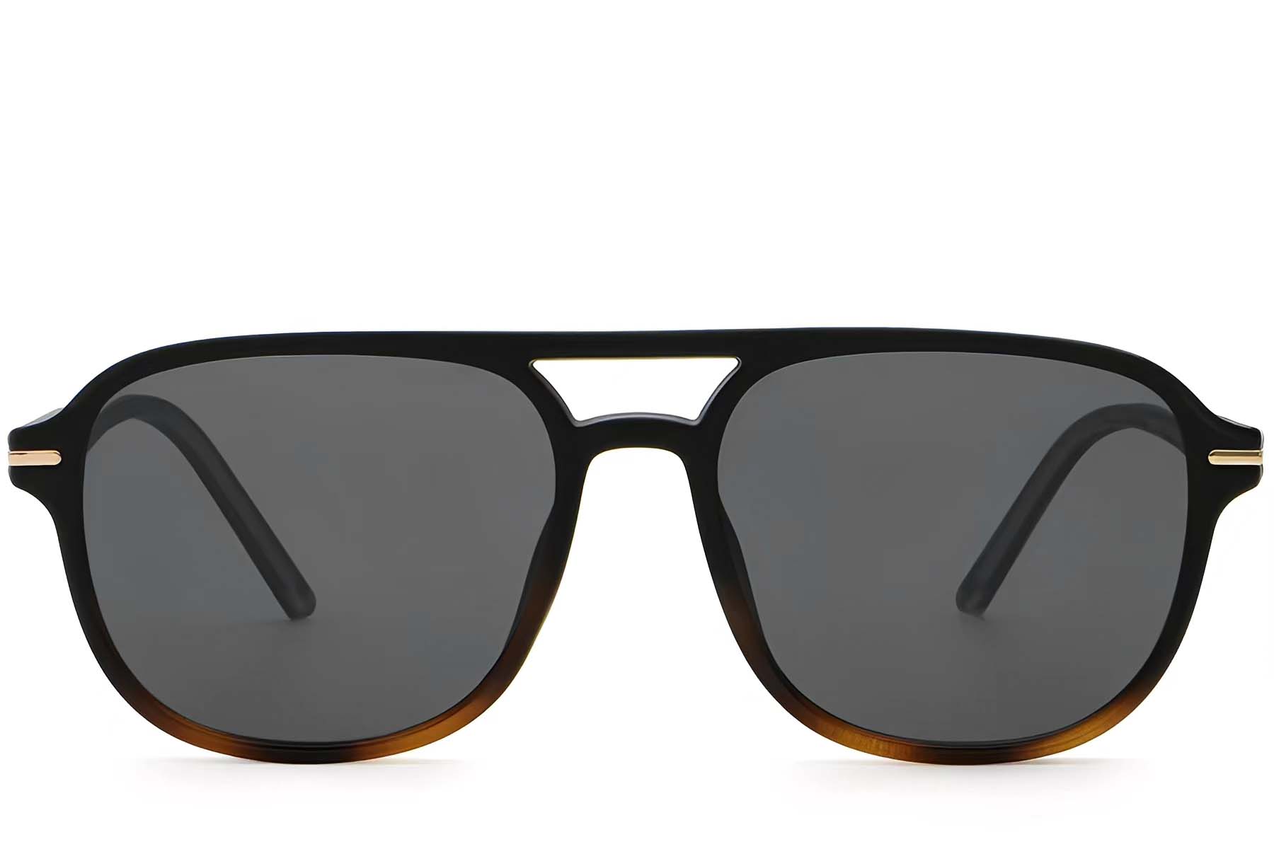 BS2503-0292_Tortoiseshell_Aviator_Plastic_Sunglasses_front