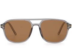BS2503-0293_Grey_Aviator_Plastic_Sunglasses_front