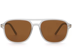 BS2503-0295_Grey_Aviator_Plastic_Sunglasses_front