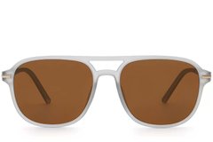 BS2503-0295_Grey_Aviator_Plastic_Sunglasses_front