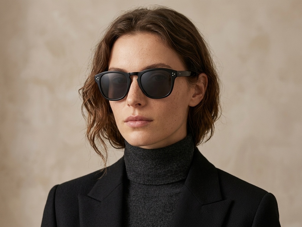 BS2503-0296_Black_Rectangular_Plastic_Sunglasses-tryon_female