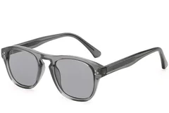 Rectangular Gray Plastic Sunglasses #BS2503-0298