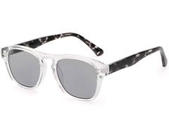 Rectangular Transparent Plastic Sunglasses #BS2503-0301