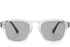 BS2503-0301_Transparent_Rectangular_Plastic_Sunglasses_front