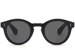 BS2503-0302_Black_Oval_Plastic_Sunglasses_front
