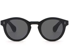 BS2503-0302_Black_Oval_Plastic_Sunglasses_front
