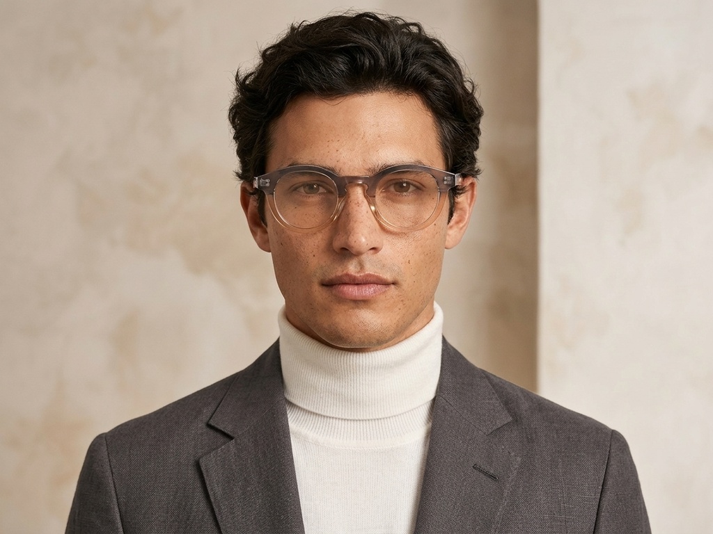 BS2503-0303_Brown_Oval_Plastic_Sunglasses-tryon_male