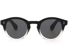 BS2503-0305_Black_Oval_Plastic_Sunglasses_front