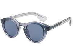 Gafas de sol ovaladas de plástico azul n.° BS2503-0307