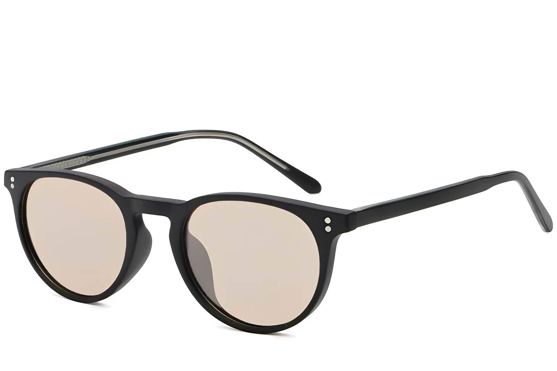 Oval Black Plastic Sunglasses #BS2503-0308
