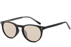 Gafas de sol ovaladas de plástico negro n.° BS2503-0308