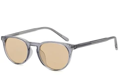 Lunettes de soleil ovales en plastique violet #BS2503-0309