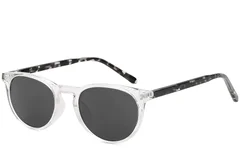 Gafas de sol ovaladas de plástico transparente #BS2503-0310
