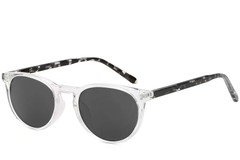 Gafas de sol ovaladas de plástico transparente #BS2503-0310