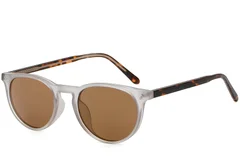 Gafas de sol ovaladas de plástico gris #BS2503-0311
