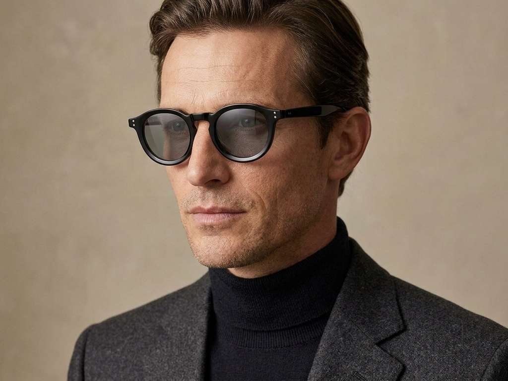 BS2503-0312_Black_Oval_Plastic_Sunglasses-tryon_male