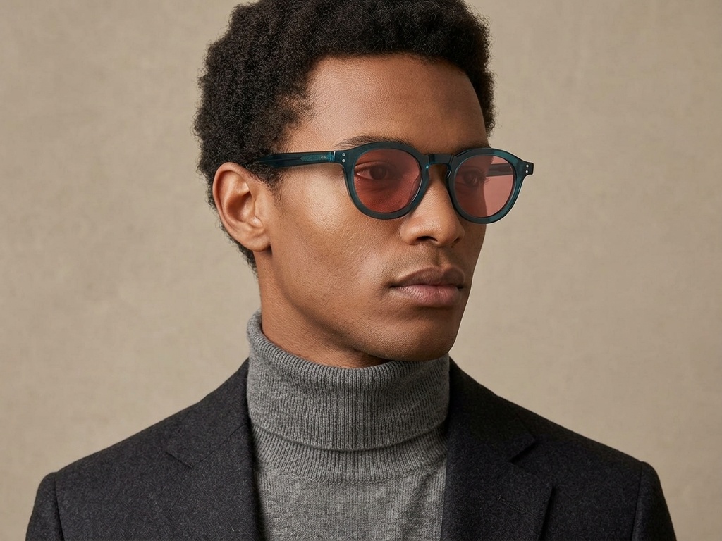 BS2503-0315_Blue_Oval_Plastic_Sunglasses-tryon_male