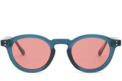 BS2503-0315_Blue_Oval_Plastic_Sunglasses_front