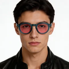 bs2503-0315_blue_oval_plastic_sunglasses_model