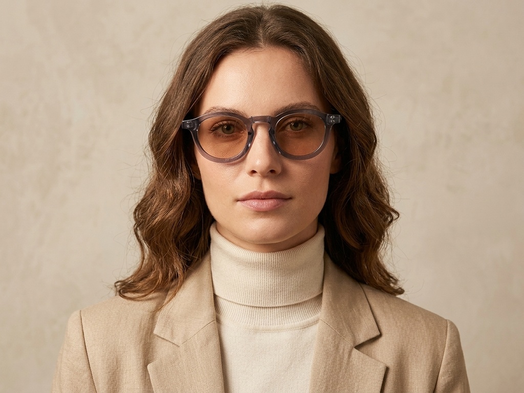 BS2503-0316_Purple_Oval_Plastic_Sunglasses-tryon_female