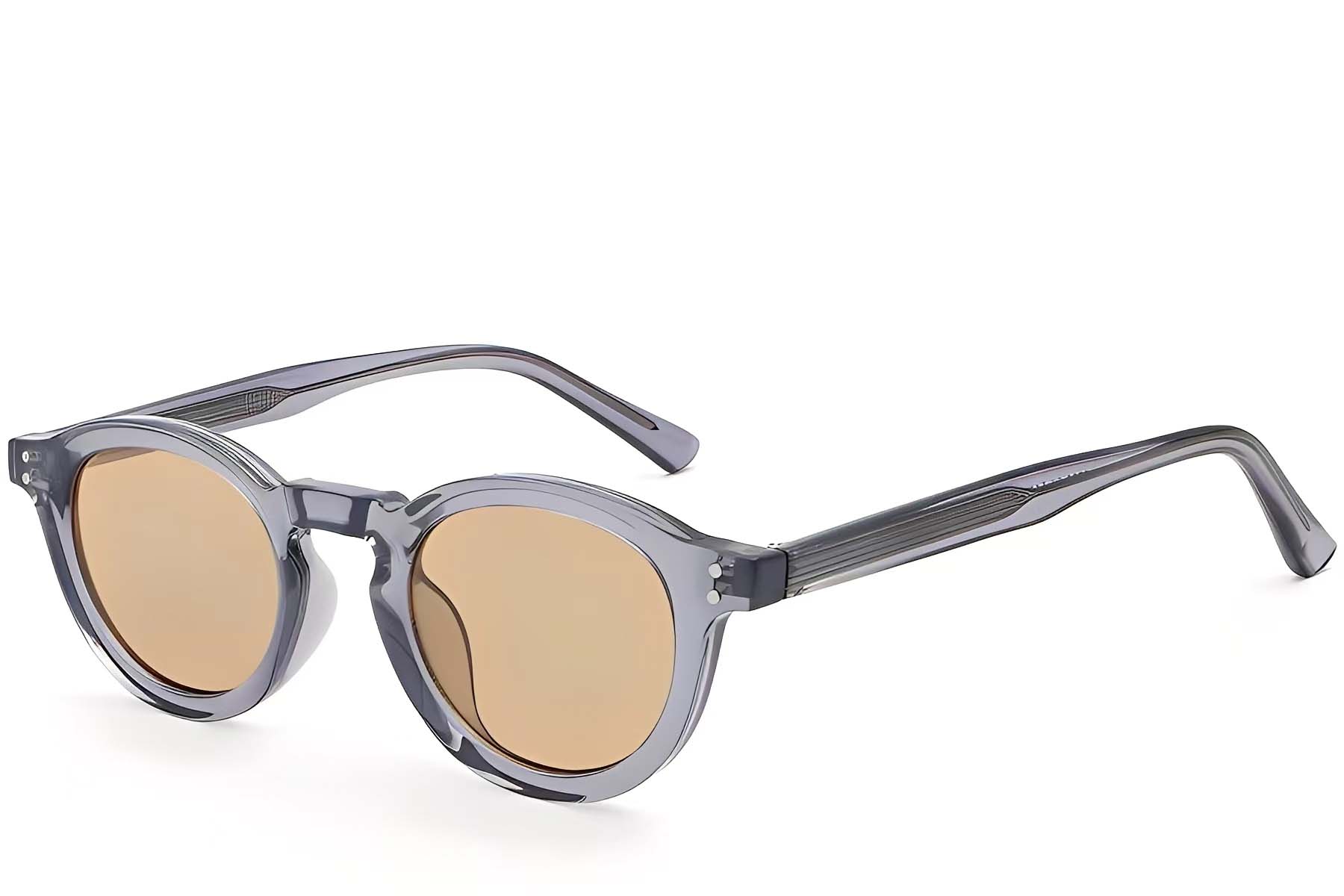 Oval Purple Plastic Sunglasses #BS2503-0316