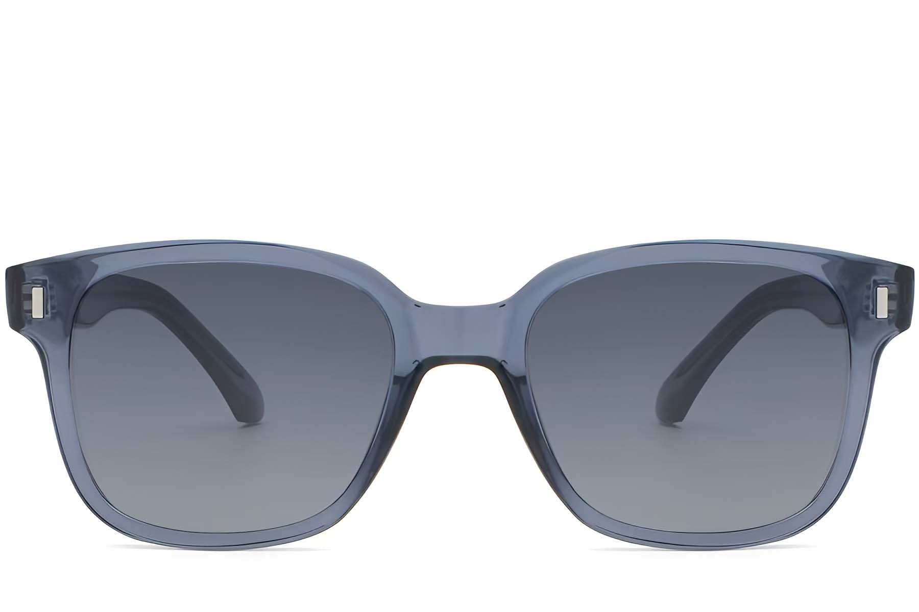 BS2503-0318_Blue_Rectangular_Plastic_Sunglasses_front