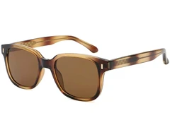 Lunettes de soleil rectangulaires en plastique écaille de tortue #BS2503-0319