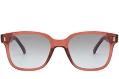 BS2503-0321_Red_Rectangular_Plastic_Sunglasses_front