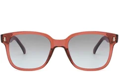 BS2503-0321_Red_Rectangular_Plastic_Sunglasses_front