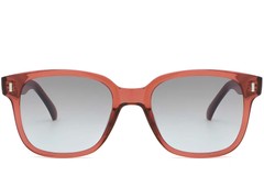 BS2503-0321_Red_Rectangular_Plastic_Sunglasses_front