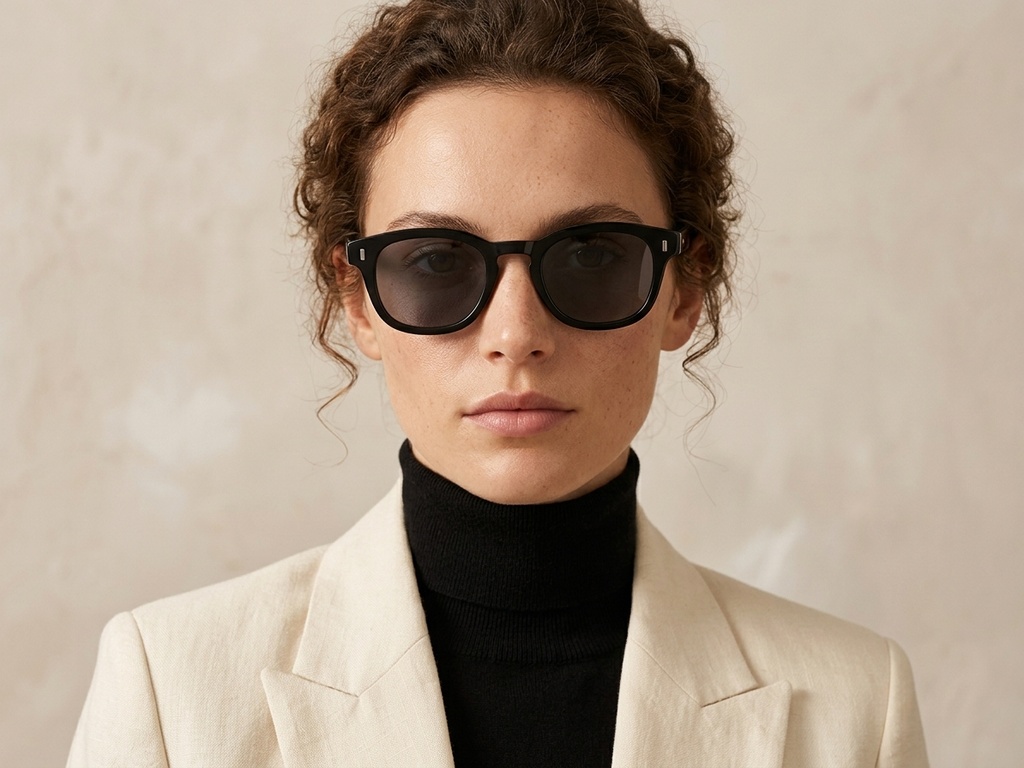BS2503-0323_Black_Oval_Plastic_Sunglasses-tryon_female