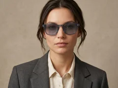 BS2503-0324_Blue_Oval_Plastic_Sunglasses-tryon_female