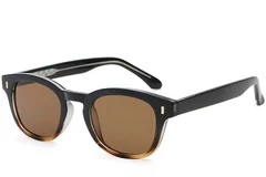 Lunettes de soleil ovales en plastique écaille de tortue #BS2503-0325