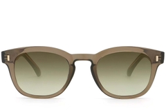 BS2503-0326_Brown_Oval_Plastic_Sunglasses_front