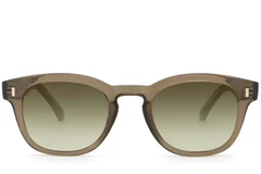 BS2503-0326_Brown_Oval_Plastic_Sunglasses_front