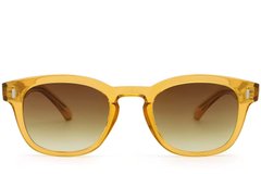 BS2503-0327_Yellow_Oval_Plastic_Sunglasses_front