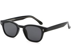 Occhiali da sole ovali in plastica nera #BS2503-0329