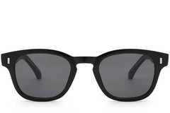 BS2503-0329_Black_Oval_Plastic_Sunglasses_front