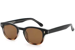 Gafas de sol ovaladas de plástico con diseño de carey n.° BS2503-0330