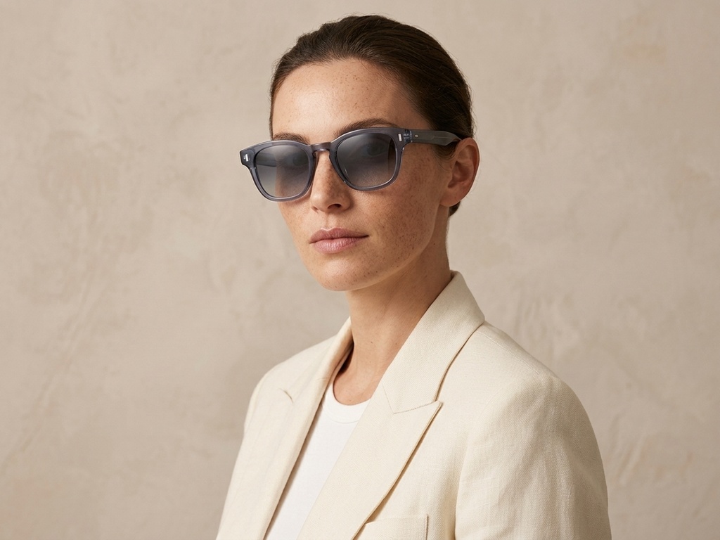 BS2503-0331_Blue_Oval_Plastic_Sunglasses-tryon_female