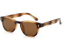 Gafas de sol ovaladas de plástico con diseño de carey n.° BS2503-0332