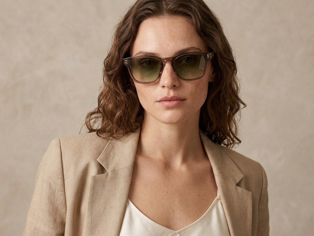 BS2503-0333_Brown_Oval_Plastic_Sunglasses-tryon_female